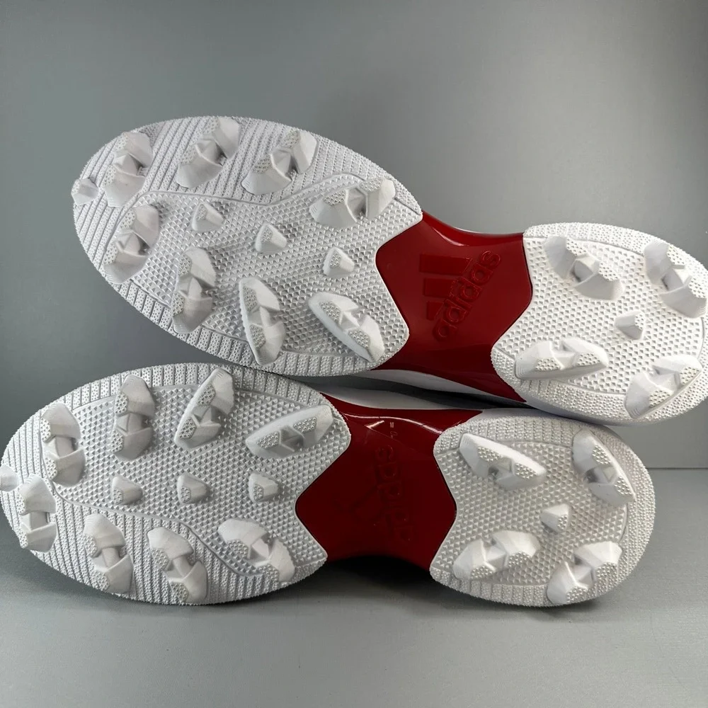 Adidas Football Cleats Mens 15 Red White Adizero Mid Top NEW IH0560